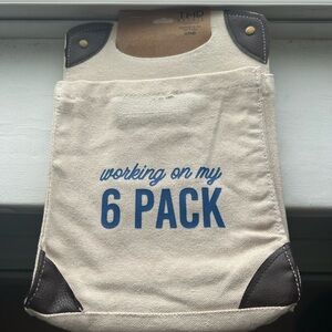 Canvas 6 pack drink carrier